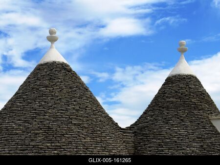 Az alberobellói trullók - Olaszország-stock-foto