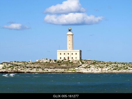 Viestei világítótorony és sziget - Olaszország-stock-foto