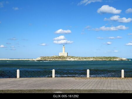 Viestei világítotorony és sziget - Olaszország-stock-foto