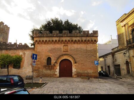 San Vito dei Normanni - Középkori vára - Olaszország-stock-foto