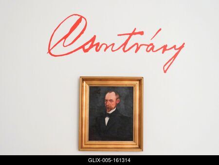 Csontváry önarcképe és aláírása-stock-foto