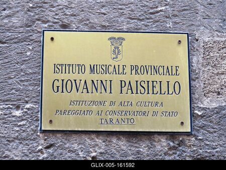 Taranto - Giovanni Paisiello zeneintézet - Olaszország-stock-foto