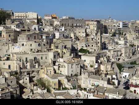 Matera kõváros - Olaszország - Basilicata tartomány-stock-foto