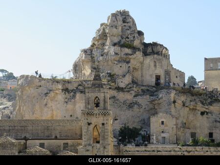 Matera kõváros - Olaszország-stock-foto