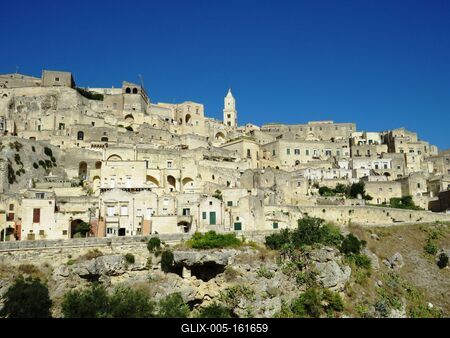 Matera, a kõváros - Olaszország-stock-foto