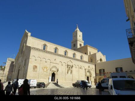 Matera román stílusú katedrálisa - Olaszország-stock-foto