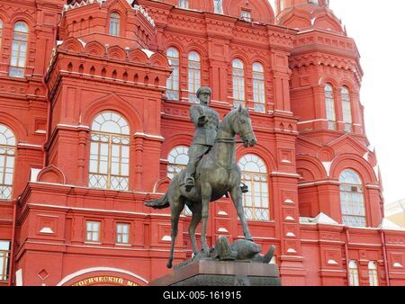 Zsukov marsall emlékmûve Moszkvában-stock-foto