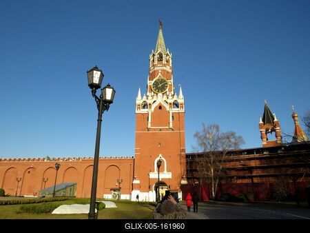Moszkva - Szpasszkaja torony - Kreml-stock-foto