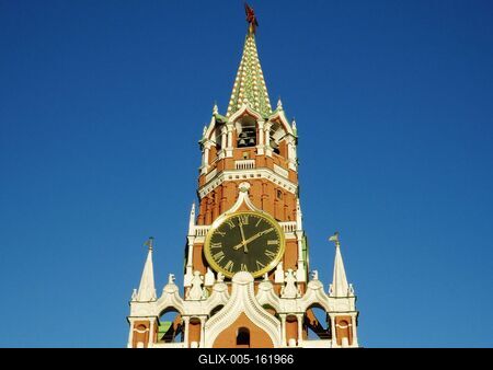 Moszkva - Szpasszkaja torony-stock-foto