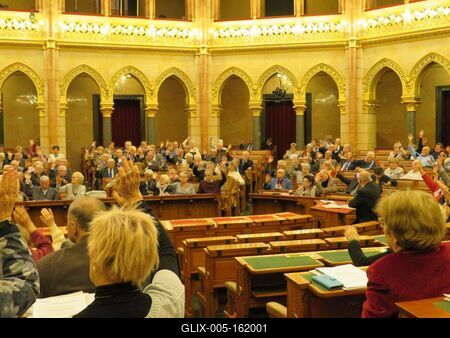 Országos Nyugdíjas Parlament - Szavazás-stock-foto