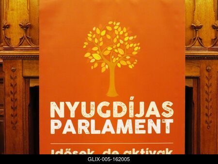 Nyugdíjas Parlament embléma-stock-foto