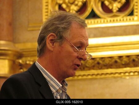 Karácsony Mihály, az Országos Nyugdíjas Parlament Egyesület elnöke-stock-foto