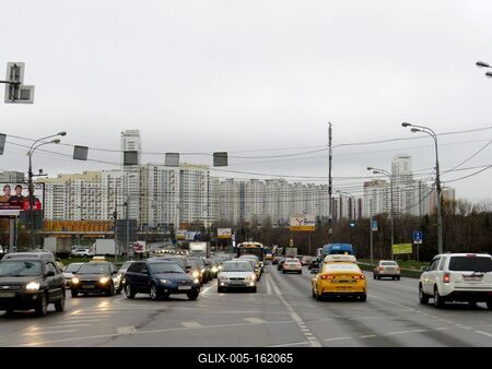 Moszkva - Leninszkij proszpek (sugárút)-stock-foto