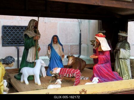 Betlehem a budapesti adventi vásáron-stock-foto