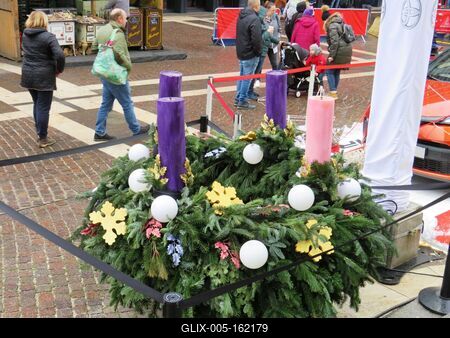Adventi koszorú-stock-foto
