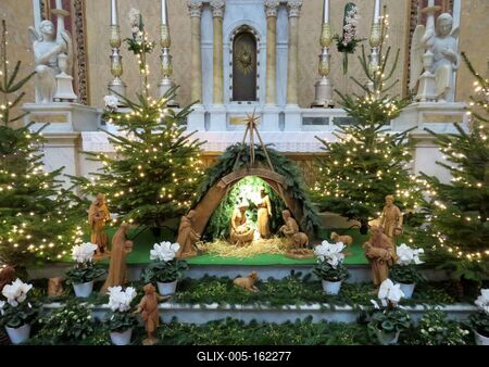 Betlehem az esztergomi bazilikában-stock-foto