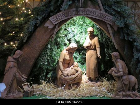 Betlehem az esztergomi bazilikában-stock-foto