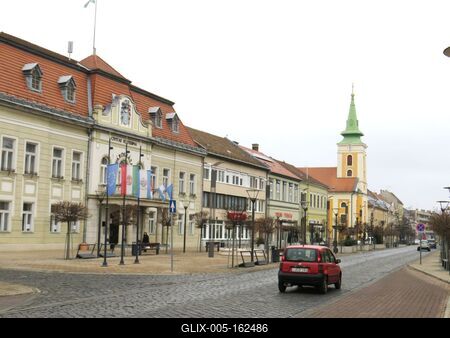 Balassagyarmat - Városközpont-stock-foto