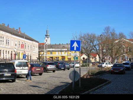 Dunaföldvár - Béke tér-stock-foto