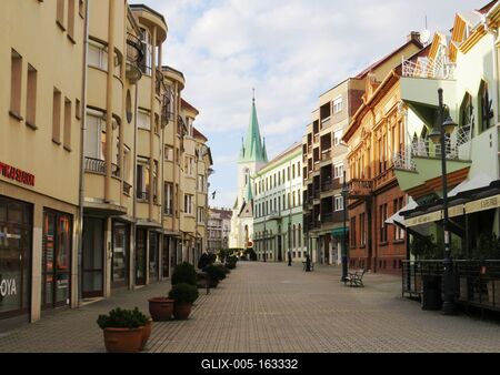 Kaposvár - City Center - Main Street-stock-foto