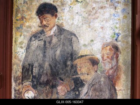 Csók István - Hungarian Painter's Fresco - Cece-stock-foto