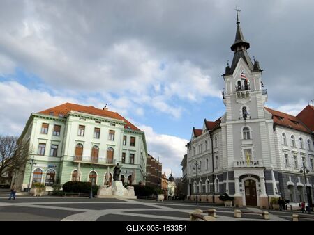 Kaposvár - City Center - Town Hall-stock-foto