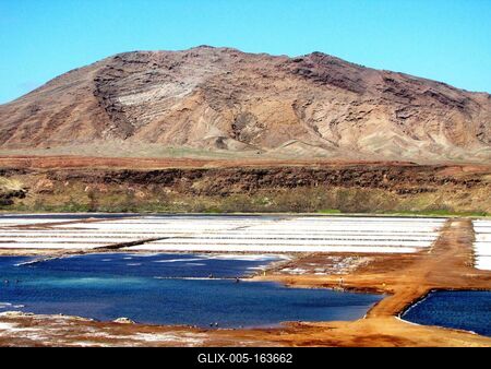 Caspe Verde - Salinas on the island of Sal-stock-foto