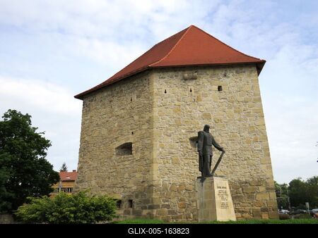 Cluj-Napoca (Kolozsvár), 9 May 2017The Medieval Szabók bastion.A Szabók bástyája  (XV. sz.).-stock-foto