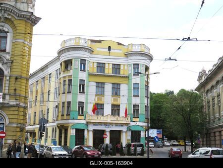 Cluj-Napoca, 8 May 2017The Cahmber of Commerce and Industry.A kereskedelmi és iparkamara.-stock-foto