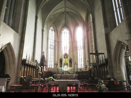 Cluj-Napoca (Kolozsvár), 9 May 2017Interior of St. Michael Church. The Church was built in 1484.A Szent Mihály templom belseje. A templom 1484-ben készült el.-stock-foto