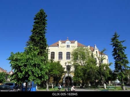 Târgu-Mureº (Marosvásárhely), 11 May 2017The Reformed College in Bolyai street.A református kollégium a Bolyai úton.-stock-foto