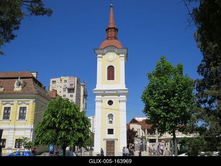 Târgu Mure? (Marosvásárhely, 11 May 2017The Franciscans' Church.A Barátok Temploma. A XVIII. sz-ban épült Ferences kolostor megmaradt része.-stock-foto