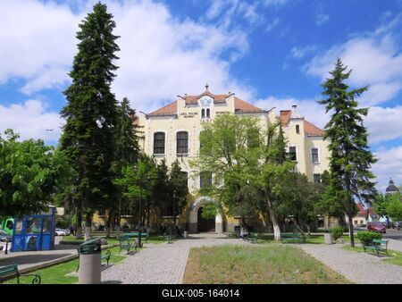 Târgu-Mureº (Marosvásárhely), 10 May 2017The Reformed College in Bolyai street.A református kollégium a Bolyai úton.-stock-foto