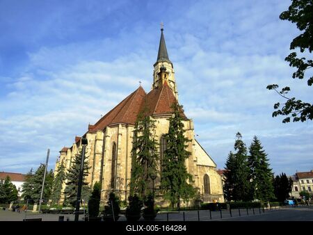 Cluj-Napoca (Kolozsvár), 9 May 2017The St. Michael Church.A Szent Mihály templom (1487).-stock-foto