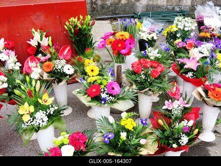 Cluj-Napoca (Kolozsvár), 8 May 2017Flowers in a flowershop.Virágok egy virágárus standon.-stock-foto