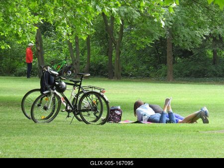 Picnic on Margaret Island -. Nature-stock-foto