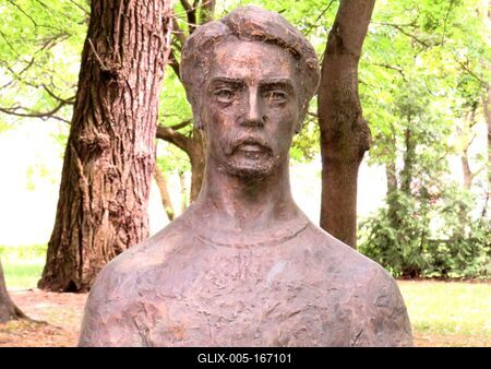 Bust of Hungarian painter Ferenczy Károly-stock-foto