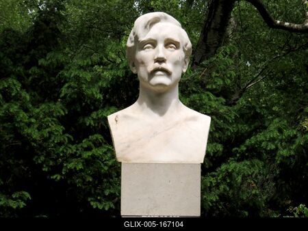 Bust of Hungarian Painter Rudnay Guyla-stock-foto