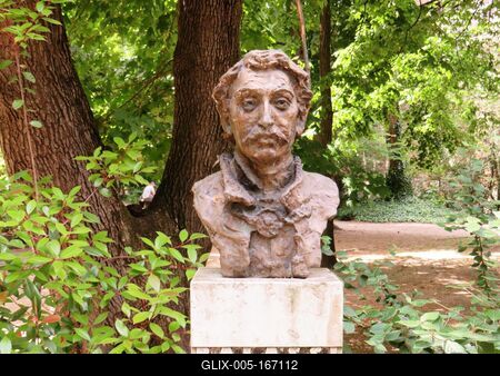 Bust of Hungarian poet Balassi Bálint-stock-foto
