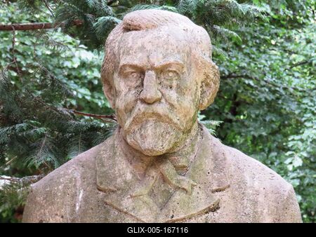 Bust of Hungarian architect Ybl Miklós-stock-foto