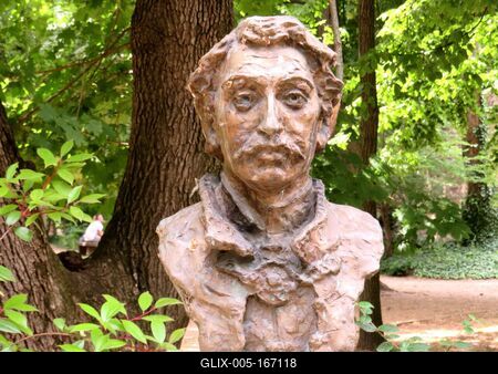 Bust of Hungarian poet Balassi Bálint-stock-foto
