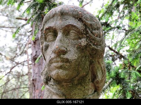 Bust of Hungarian poet Csokonai Vitéz Mihály-stock-foto