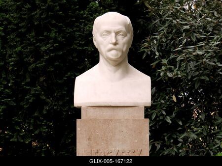 Bust of Hungarian sculptor Medgyessy Ferenc-stock-foto