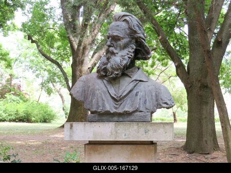 Bust of Hungarian painteer Zichy Mihály-stock-foto