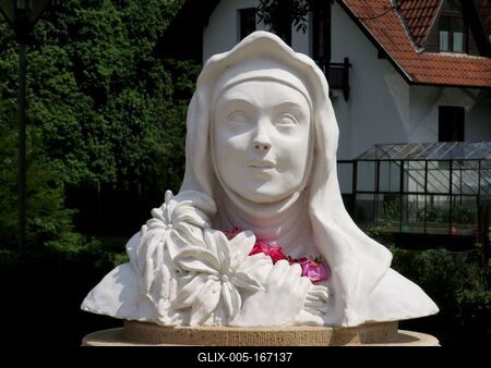 Veszprém - Bust of St. Margaret-stock-foto