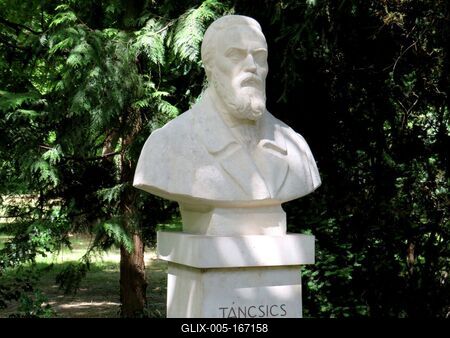 Bust of Táncsics Mihály - Hungarian writer, politician-stock-foto