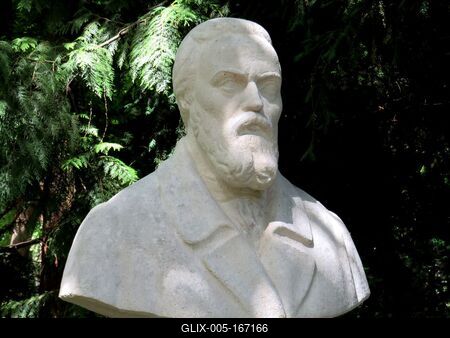 Táncsics Mihály bust - Hungarian writer, politician-stock-foto