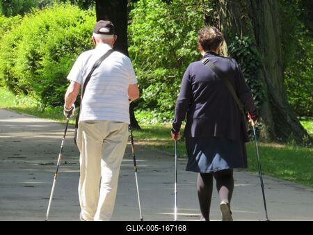 Nordic Walking - Budapest-stock-foto