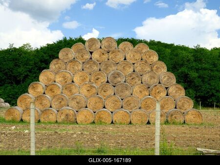 Straw bales - Agriculture - Hungary-stock-foto