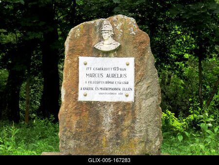 Marrcus Aurelius monument - Victory over the Barbarians-stock-foto